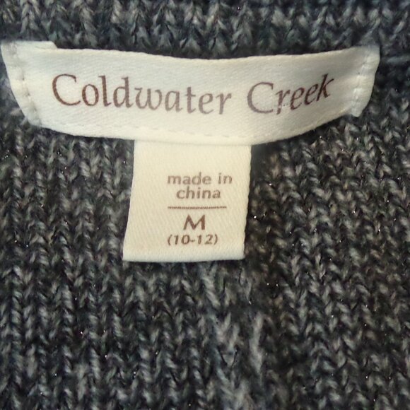 Coldwater Creek Gray Size Medium One-Button Open Cardigan - Picture 14 of 15